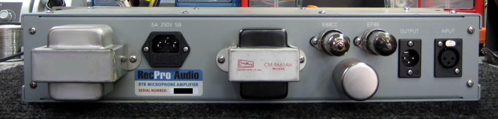 RTB Preamp Rear View